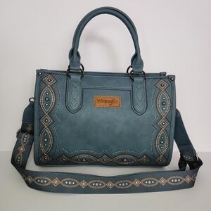 Wrangler Blue Satchel Tote ☆New Without Tags